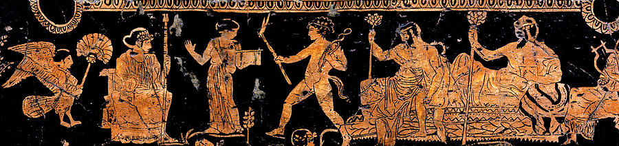 Greek Painting - Return of Hephaistos - Detail No. 1 by Steve Bogdanoff