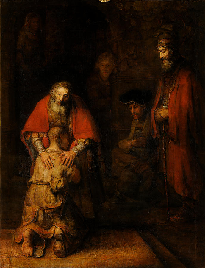 Rembrandt Painting - Return of the Prodigal Son  by Rembrandt van Rijn