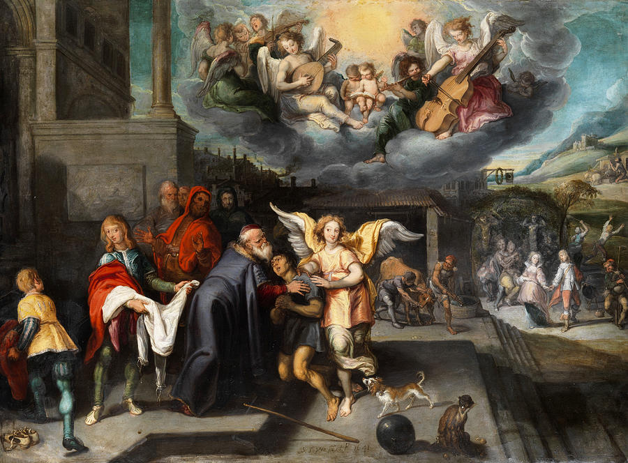 Return of the Prodigal Son Painting by Simon de Vos