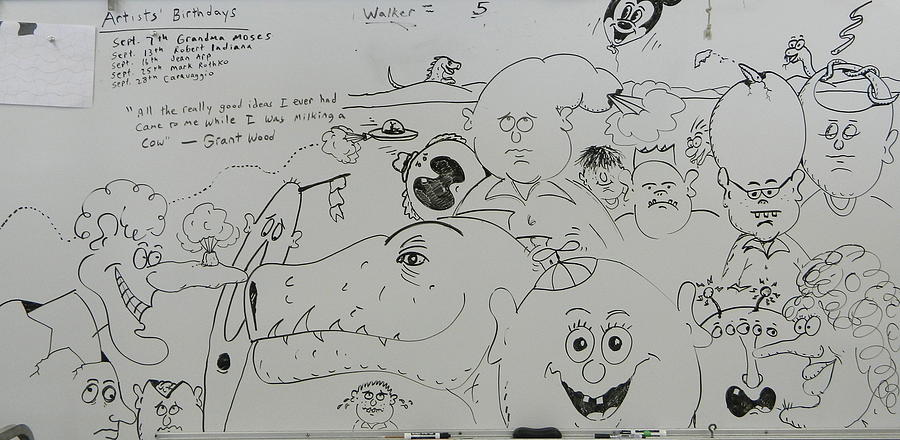 Return of the Whiteboard Drawing by Ronald Walker