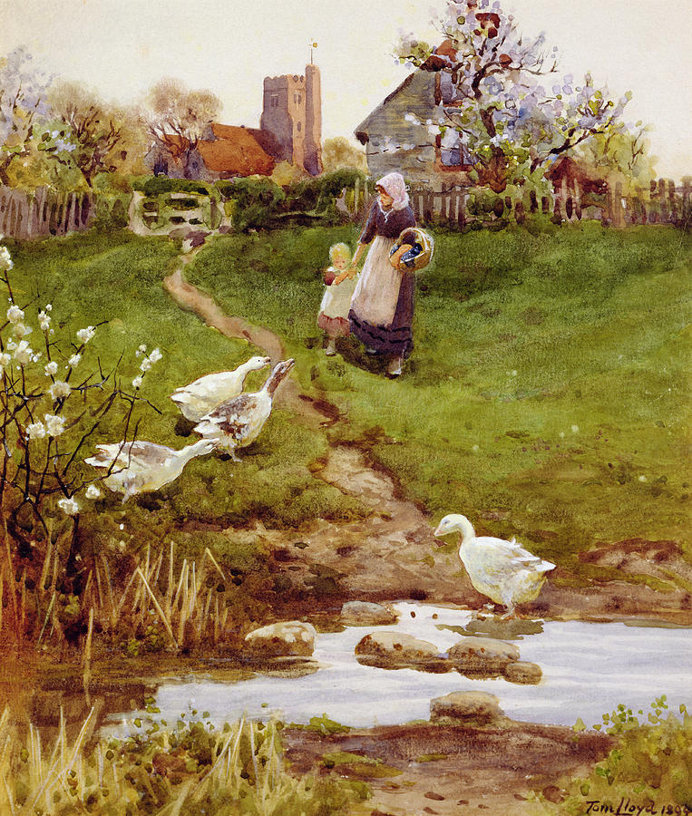 Geese Painting - Returning Home by Thomas James Lloyd