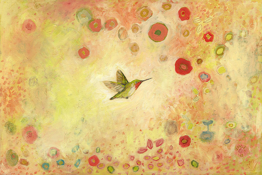 Bird Painting - Returning to Fairyland by Jennifer Lommers