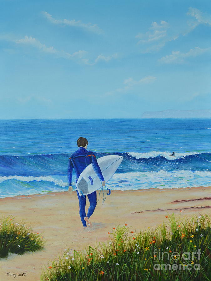 Returning to the waves Painting by Mary Scott