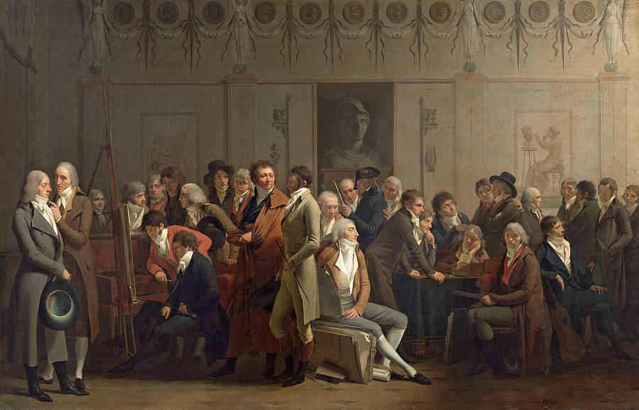 Easel Photograph - Reunion Of Artists In The Studio Of Isabey, 1798 Oil On Canvas by Louis Leopold Boilly