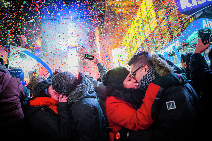 Revelers Celebrate New Years Eve In New Photograph by Christopher Gregory