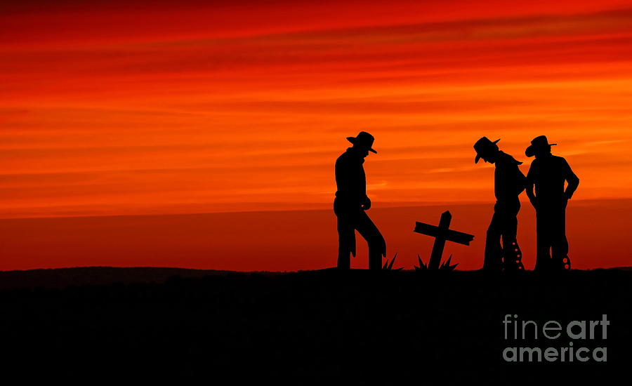 Cowboy Reverence Photograph by Andrea Kollo