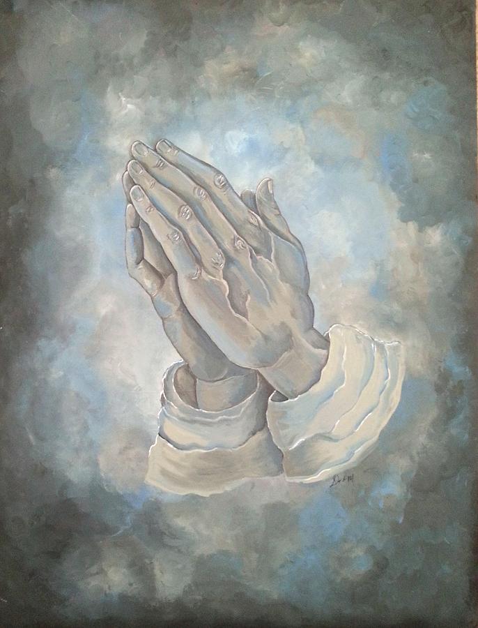 Praying Hands Painting - Reverence by Deborah  Heins