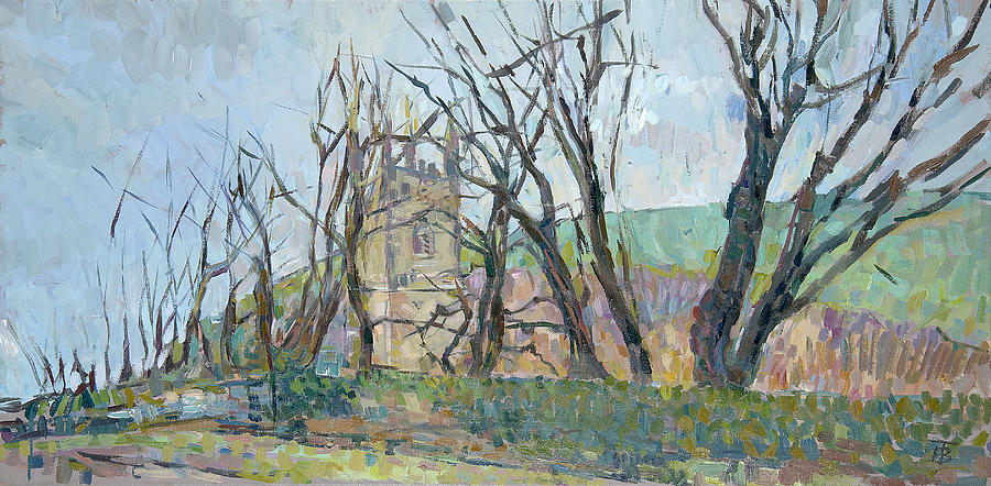 Winter Photograph - Reverend Hawkers Church At Morwenstow II Oil On Canvas by Erin Townsend