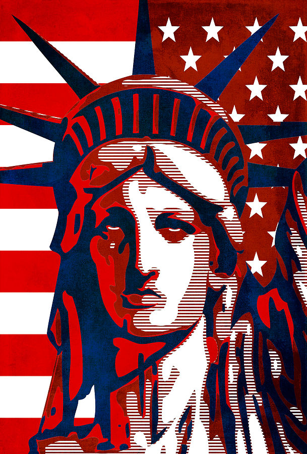 Statue Of Liberty Mixed Media - Reversing Liberty 2 by Angelina Tamez