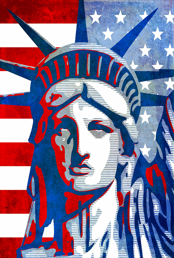 Statue Of Liberty Mixed Media - Reversing Liberty 3 by Angelina Tamez