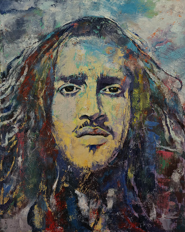 John Frusciante Painting by Michael Creese