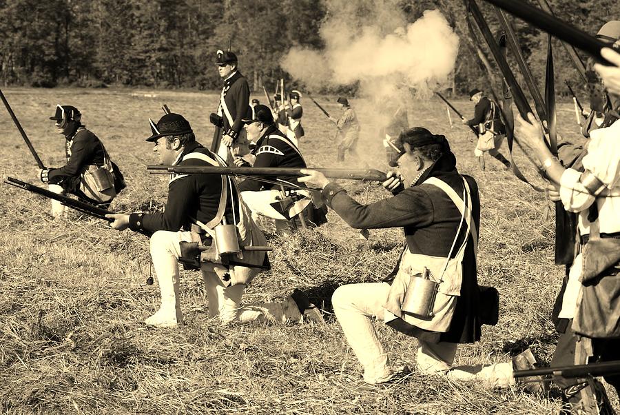 Reenactment Photograph - Revolutionary War battle by Joshua Fredericks
