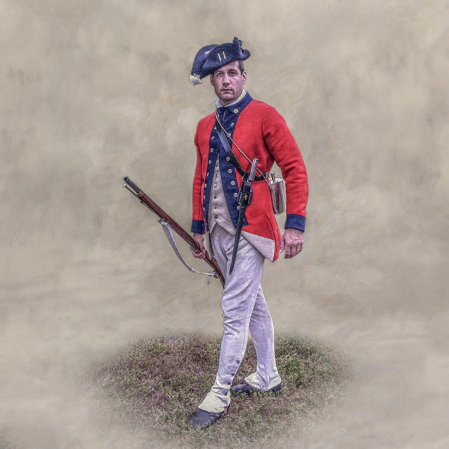 Revolutionary War Soldier Andrew Portrait Digital Art by Randy Steele