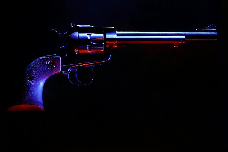 Revolver on Black Photograph by David Andersen