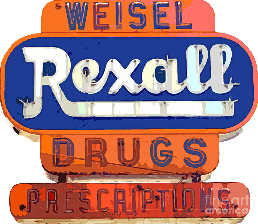 Rexall Drugs Painting by David Lloyd Glover