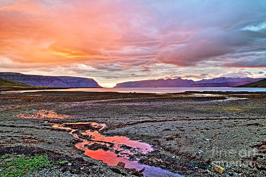 Reykjarfjordur Sunset Photograph by Roxie Crouch