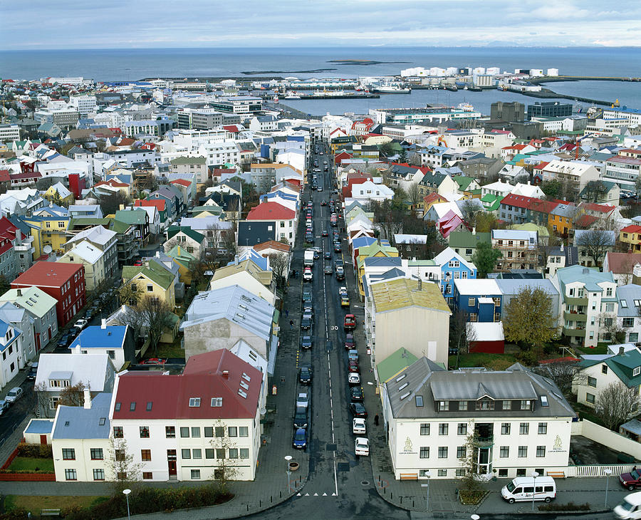 Reykjavik City Centre Photograph by Martin Bond/science Photo Library