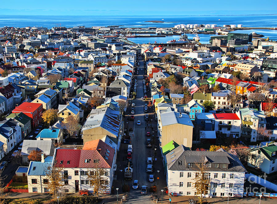 Architecture Photograph - Reykjavik Cityscape Panorama by Jasna Buncic