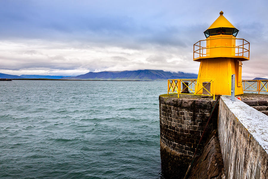 Reykjavik Harbor Lighthouse Photograph