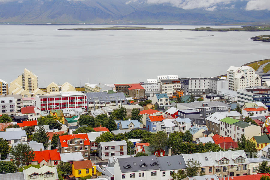 City Photograph - Reykjavik on the water by Patricia Hofmeester