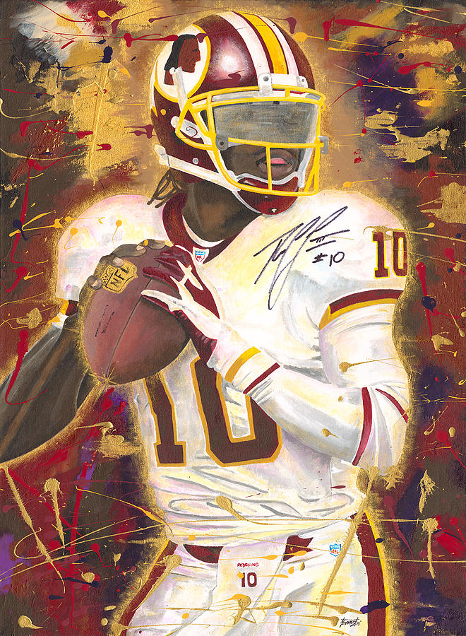 Washington Redskins' Robert Griffin III Painting by Michael