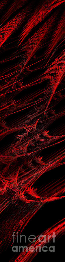 Rhapsody In Red V - Panorama - Abstract - Fractal Art Digital Art by Andee Design