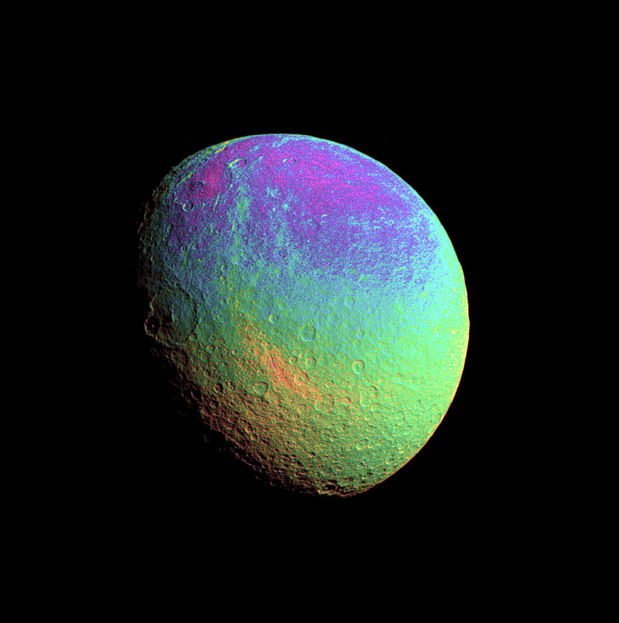 Rhea Photograph by Nasa/jpl/ssi/science Photo Library | Pixels