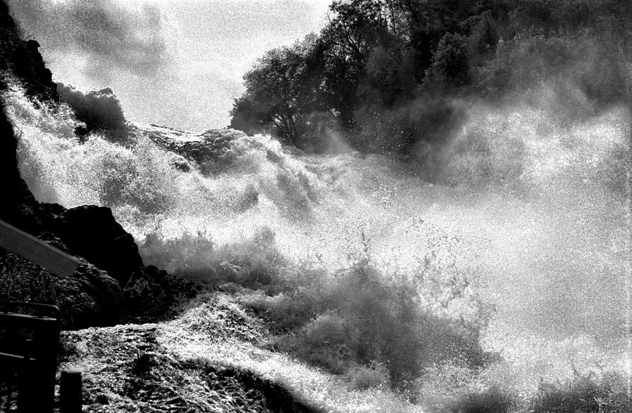 Rhine Falls Schaffhausen BW Photograph by Robert Meyers-Lussier