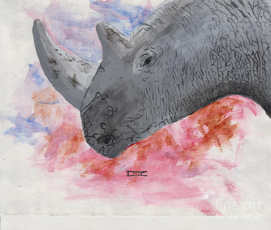 Rhino Painting by David Jackson