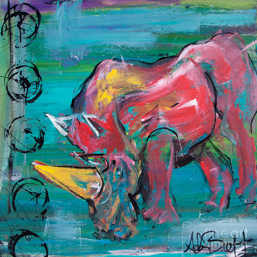 Rhino - Wisdom Painting by Adam Brett - Fine Art America