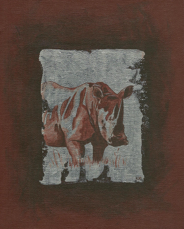 Rhinoceros Painting by Konni Jensen