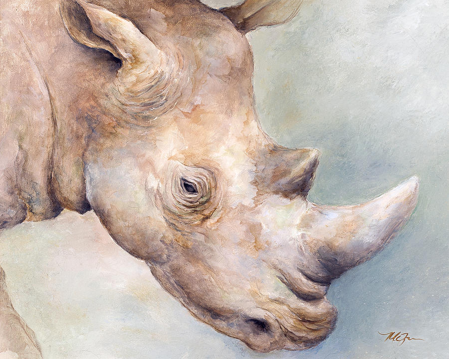 Rhinoceros Painting by Mary Zins | Fine Art America