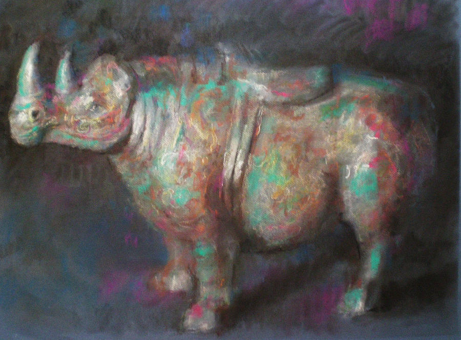 Rhinocerus Drawing by Paez  Antonio