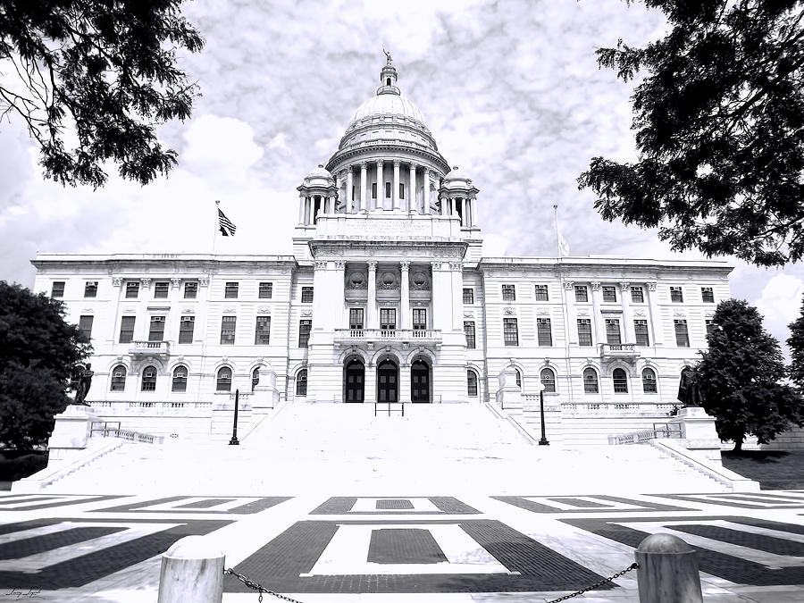 Rhode Island State House BW Photograph by Lourry Legarde