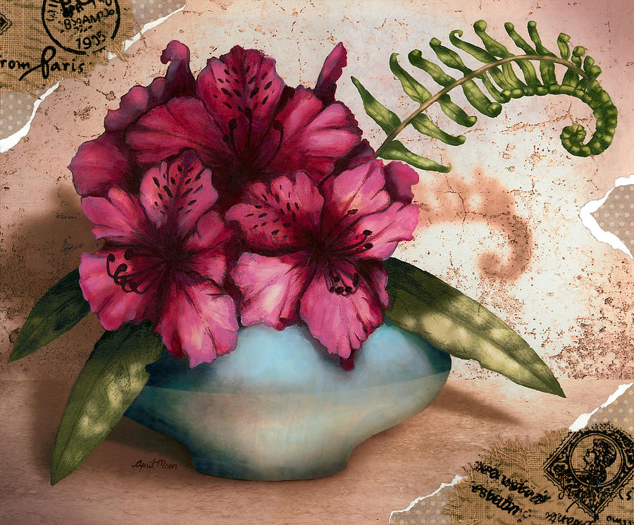 Rhododendron II Mixed Media by April Moen