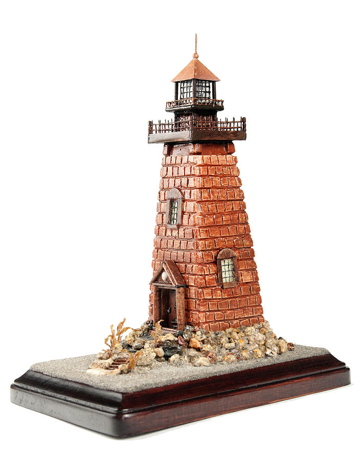 Unique Sculpture - Rhody Lighthouse by Seaside Artistry