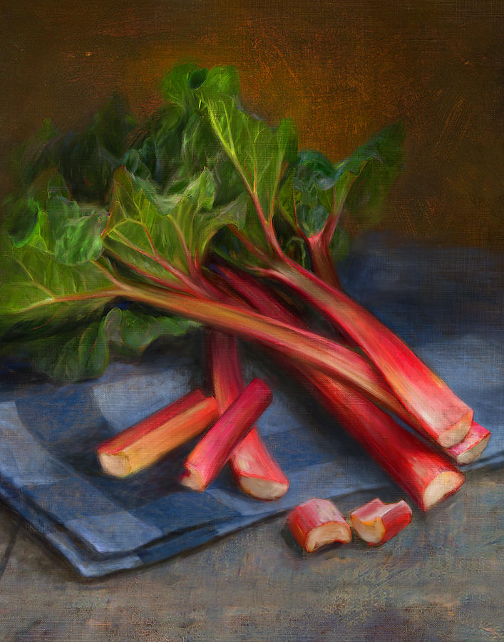 Rhubarb Painting by Robert Papp