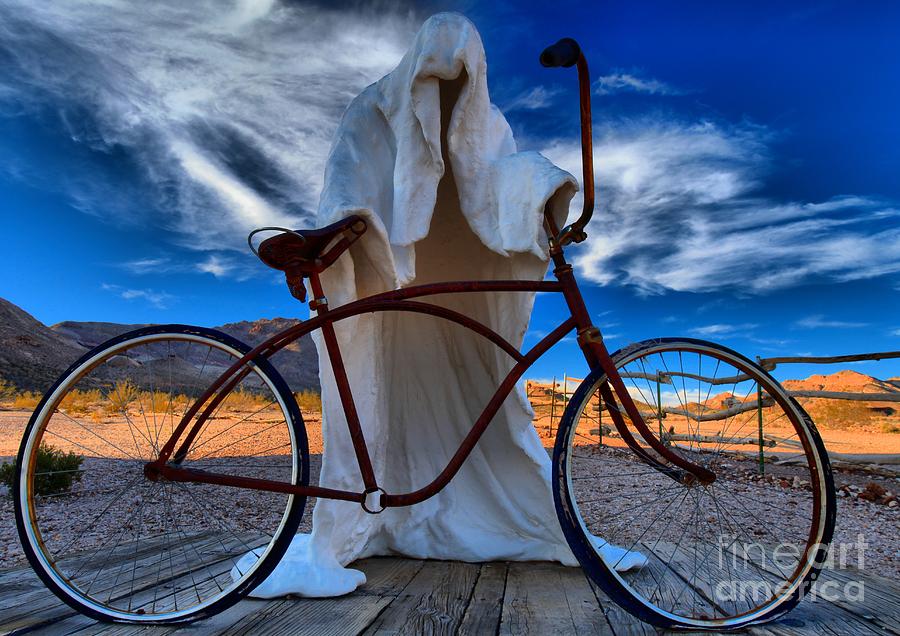Rhyolite Ghost Biker Photograph by Adam Jewell