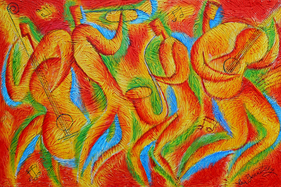 Jazz Painting - Rhythm and Blues by Leon Zernitsky