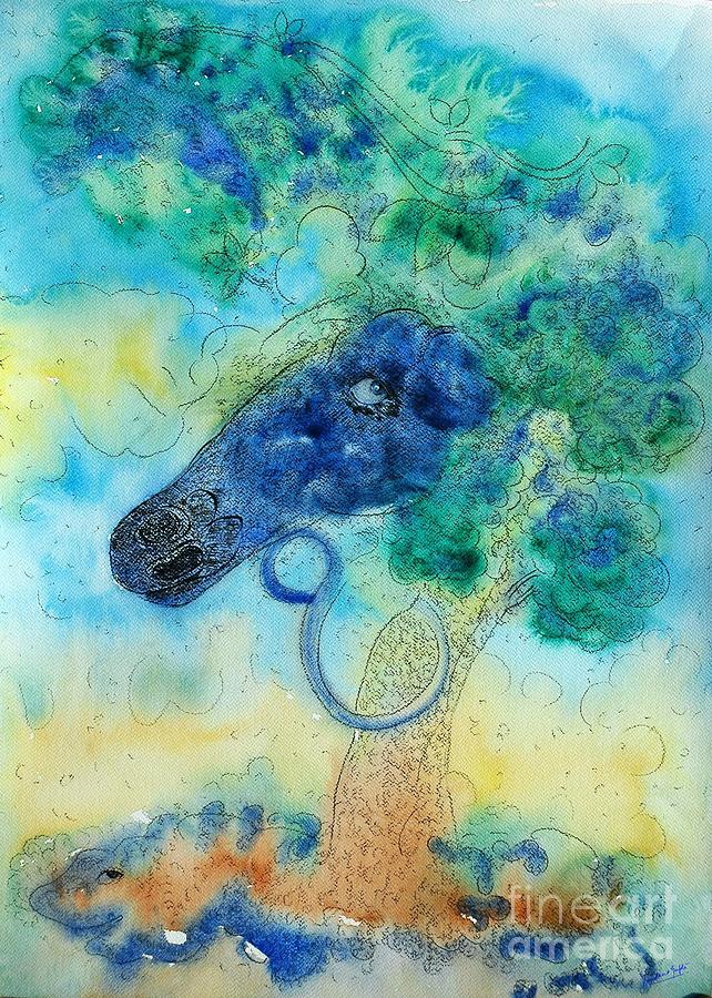 Tree Painting - Rhythm of a mustang by Vandana Devendra