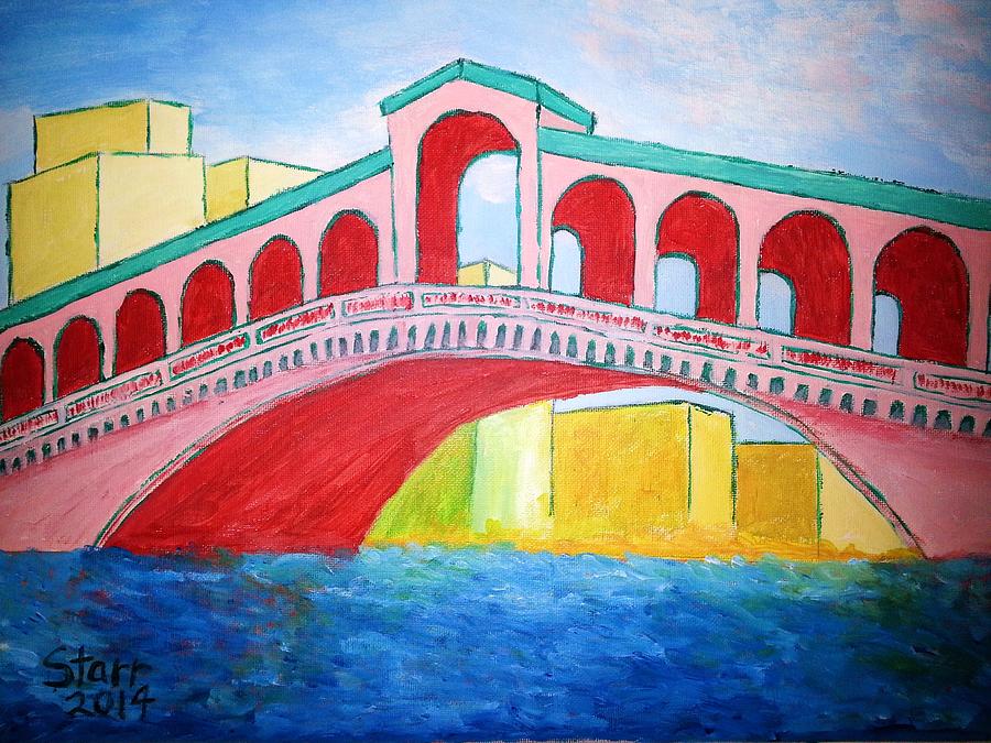 Abstract Painting - Rialto Bridge Abstract by Irving Starr