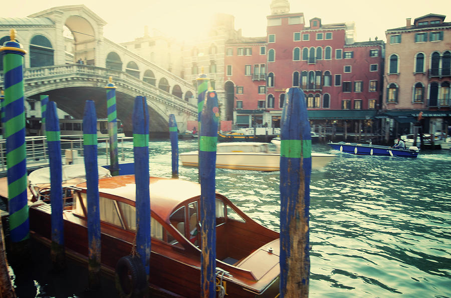 Rialto Bridge Venice Italy Golden Photograph by Peskymonkey