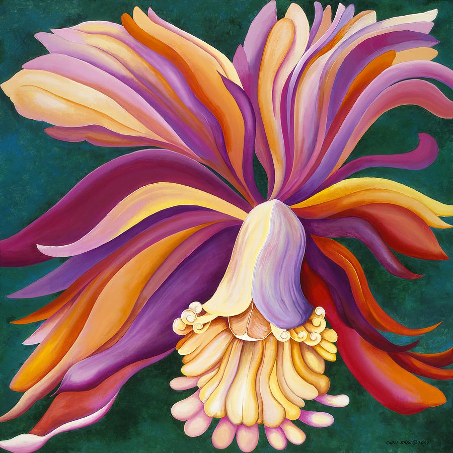Ribbon Orchid Painting by Carol Sabo