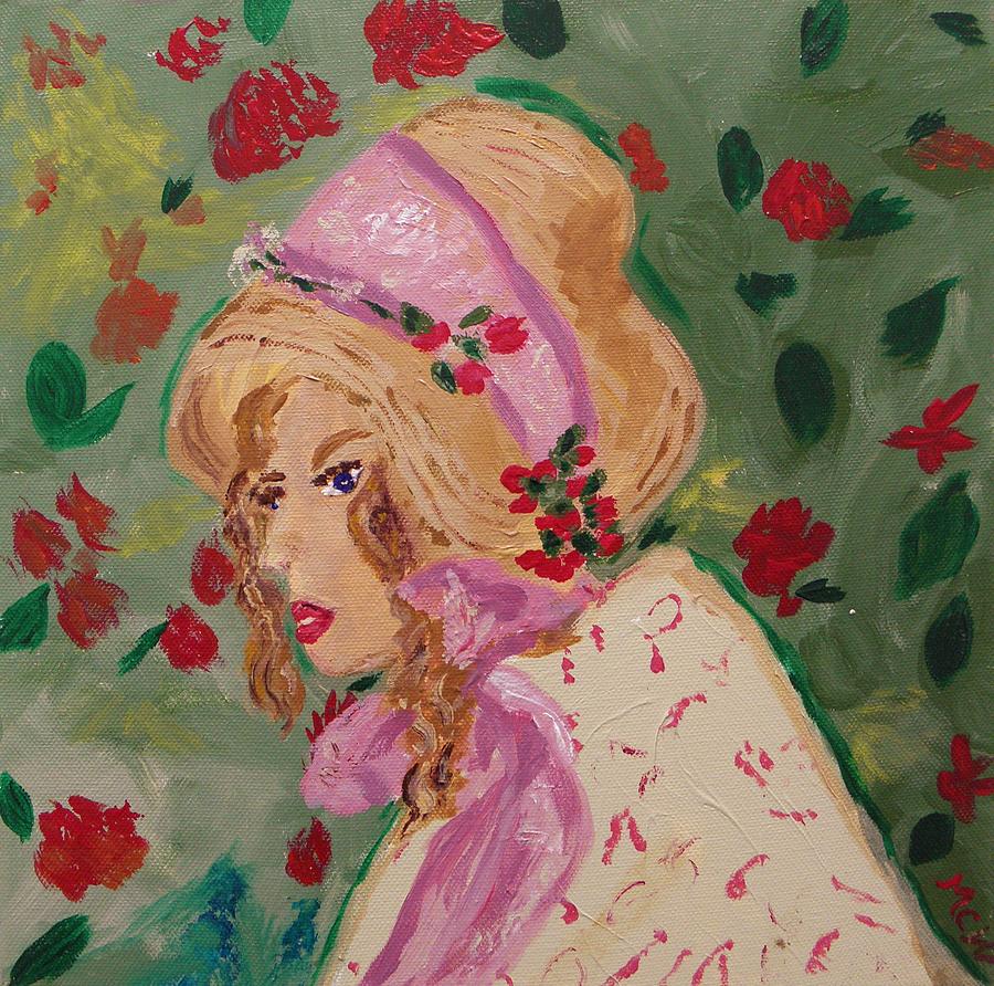 Ribbons and Roses Painting by Mary Carol Williams