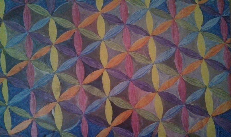 Flower Of Life Painting - Ribbons by Richard behan Fitzgerald