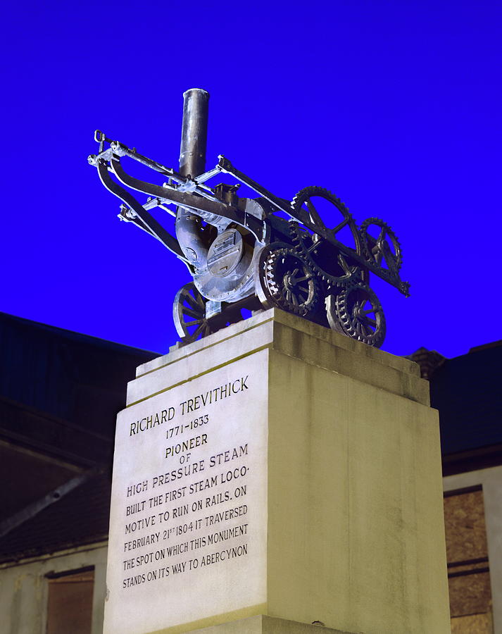 Transportation Photograph - Richard Trevithick Memorial by Martin Bond/science Photo Library