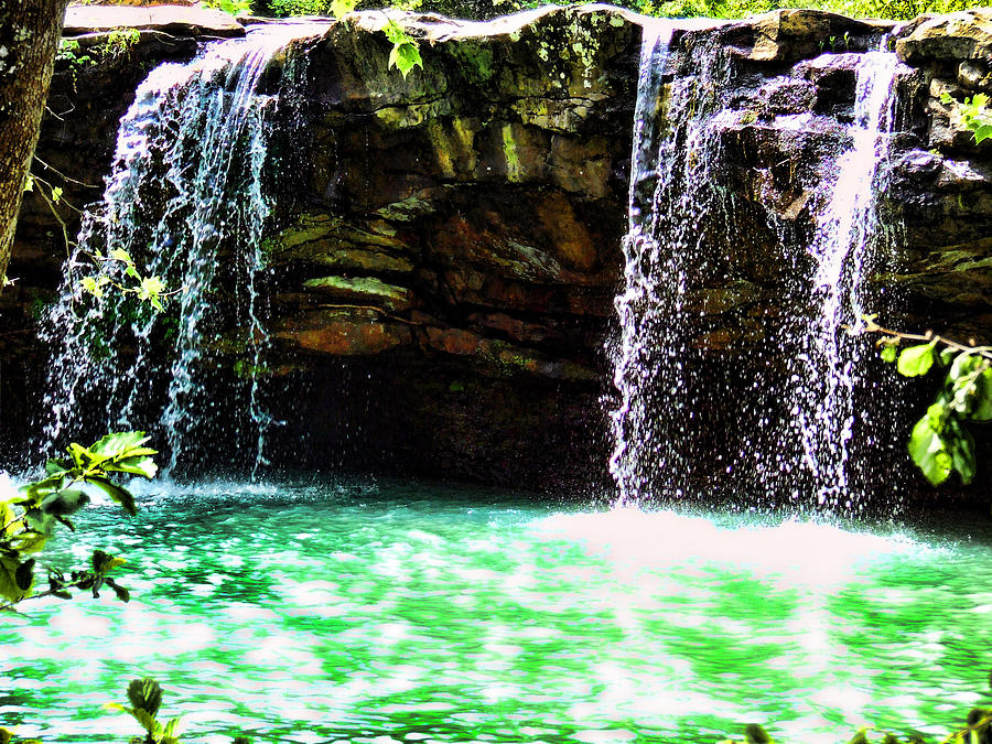 Waterfall Photograph - Richland Falls Arkansas by Joe Bledsoe