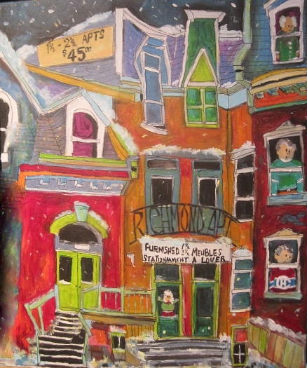 Richmond Apt.Montreal Memories Painting by Michael Litvack