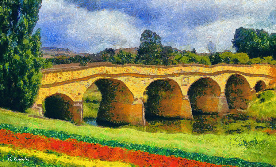 Richmond bridge Painting by George Rossidis