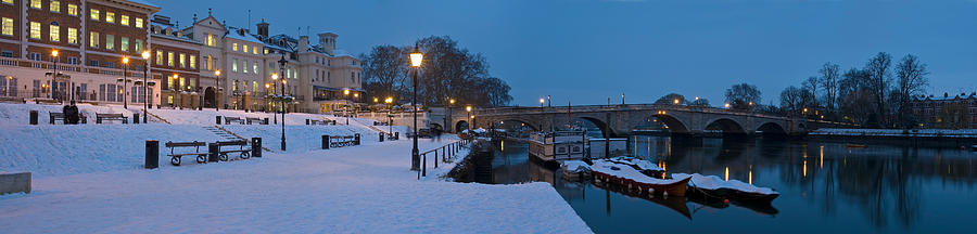 Richmond Bridge In Winter, Thames Photograph by Panoramic Images